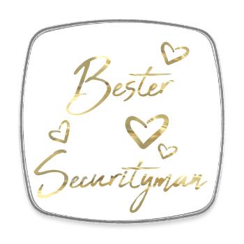 Best Securityman - Square fridge magnet - white - Front