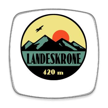 Landeskrone - Viereckiger Kühlschrankmagnet - Weiß - Vorne