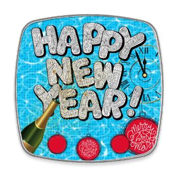 Bonne année ! - Magnet carré - blanc - Devant