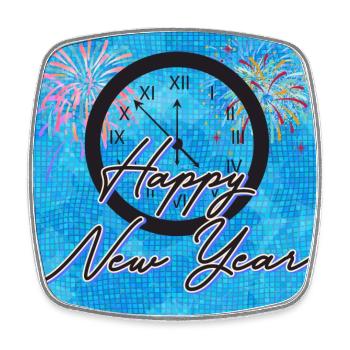 Bonne année ! - Magnet carré - blanc - Devant