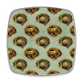 Easter Nest Vintage - Square fridge magnet - white - Front