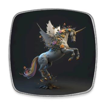 Magie de la licorne - Magnet carré - blanc - Devant