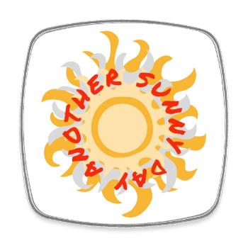 Another Sunny Day - Square fridge magnet - white - Front