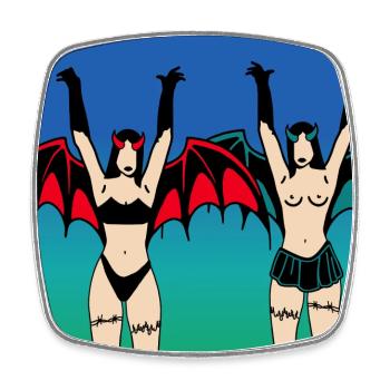 Devils - Square fridge magnet - white - Front