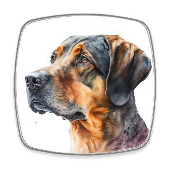 Watercolour Dog / Hund - Viereckiger Kühlschrankmagnet - Weiß - Vorne