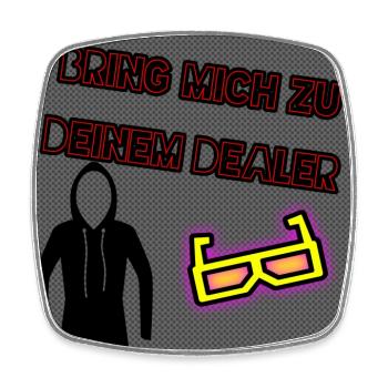 Bring mich zu deinem Dealer - Viereckiger Kühlschrankmagnet - Weiß - Vorne