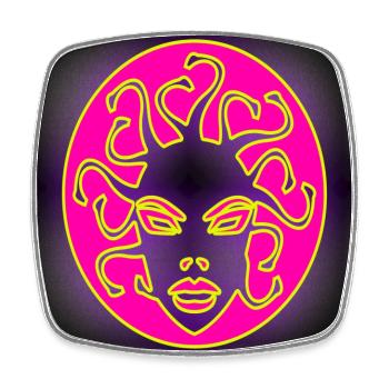 Mary Jane - Art Woman - Square fridge magnet - white - Front