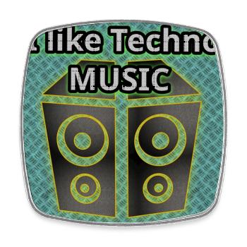 I Like Techno - Music - 2023 - Square fridge magnet - white - Front