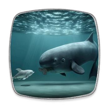 Waal and Baby Gift - Square fridge magnet - white - Front