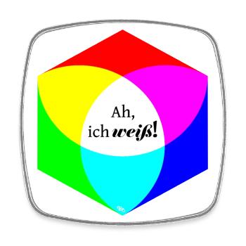 Ah, ich weiß! - Viereckiger Kühlschrankmagnet - Weiß - Vorne