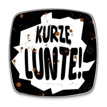 kurze lunte II - Viereckiger Kühlschrankmagnet - Weiß - Vorne