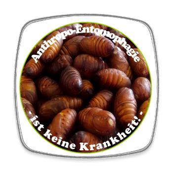 Anthropo-Entomophagie ist keine Krankheit - Viereckiger Kühlschrankmagnet - Weiß - Vorne
