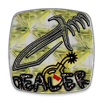 DEALER - Club WoW - Square fridge magnet - white - Front