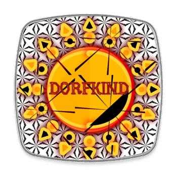 DORFKIND - Club WoW - Viereckiger Kühlschrankmagnet - Weiß - Vorne