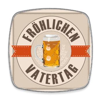 Froehlichen Vatertag - Viereckiger Kühlschrankmagnet - Weiß - Vorne