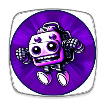 Wahnsinniger Roboter 01 - Viereckiger Kühlschrankmagnet - Weiß - Vorne