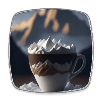 Tolle Tasse Kaffee, ungewöhnliches Design - Viereckiger Kühlschrankmagnet - Weiß - Vorne