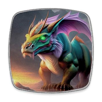 Kite - Square fridge magnet - white - Front