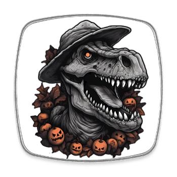 Dinosaur Halloween Cute Sour Disguise - Square fridge magnet - white - Front