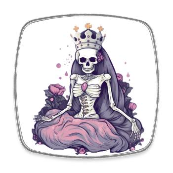 Halloween Skeleton Kings Sweet Sour Disguise - Square fridge magnet - white - Front