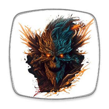 Halloween Demon - Square fridge magnet - white - Front