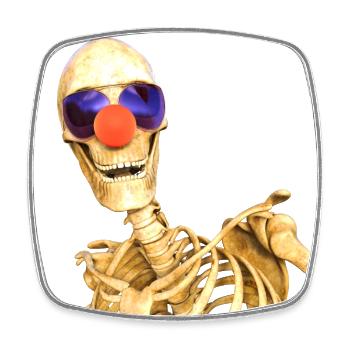 Tod eines Clowns - Viereckiger Kühlschrankmagnet - Weiß - Vorne