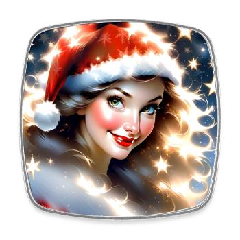Merry Christmas #6 - Square fridge magnet - white - Front