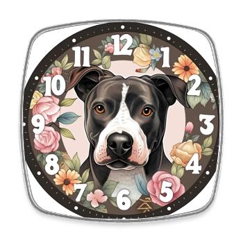 L'heure des fleurs - Magnet carré - blanc - Devant