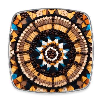 Kaleidobeanscope - Square fridge magnet - white - Front