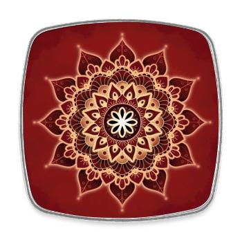 Root Chakra Mandala (Series) - Square fridge magnet - white - Front