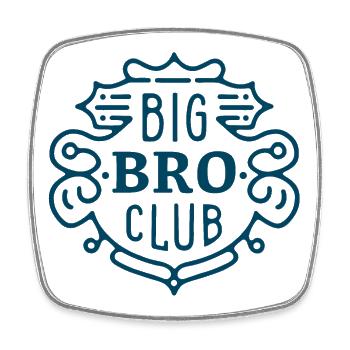 Big Bro Club, großer Bruder - Viereckiger Kühlschrankmagnet - Weiß - Vorne