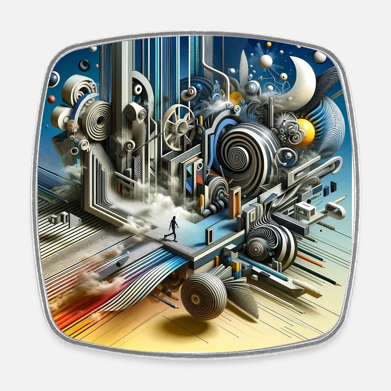 DimensionMix (en anglais) - Magnet carré - blanc