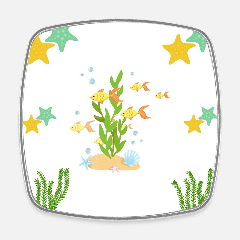 Under the sea - Square fridge magnet - white