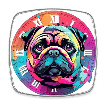 My beloved dog - Square fridge magnet - white - Front