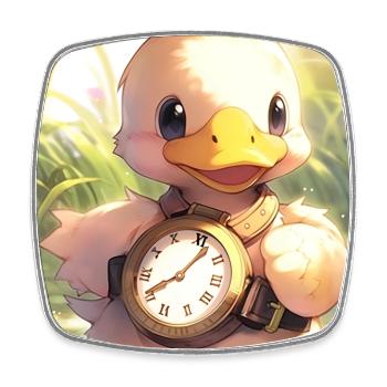 My Beautiful Duck - Square fridge magnet - white - Front