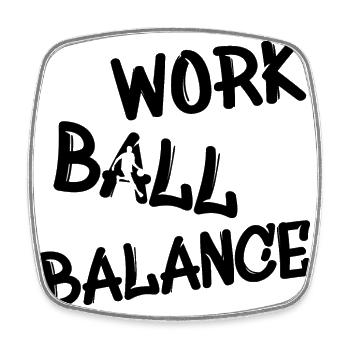 work ball balance, basketball - Viereckiger Kühlschrankmagnet - Weiß - Vorne