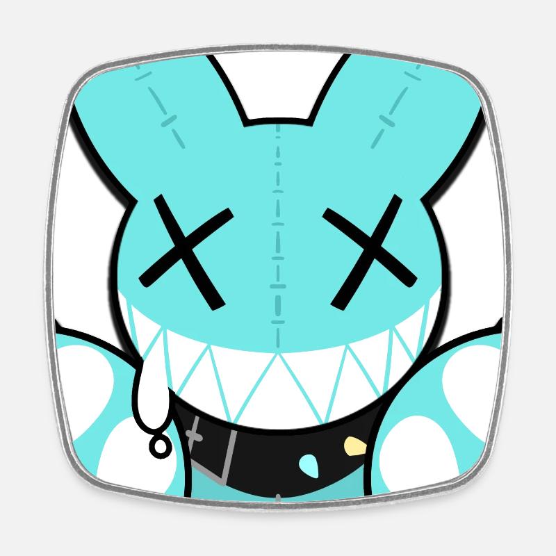 Nano Bunbite - Square fridge magnet - white