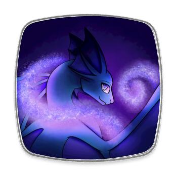 Stardust Dragon - Square fridge magnet - white - Front