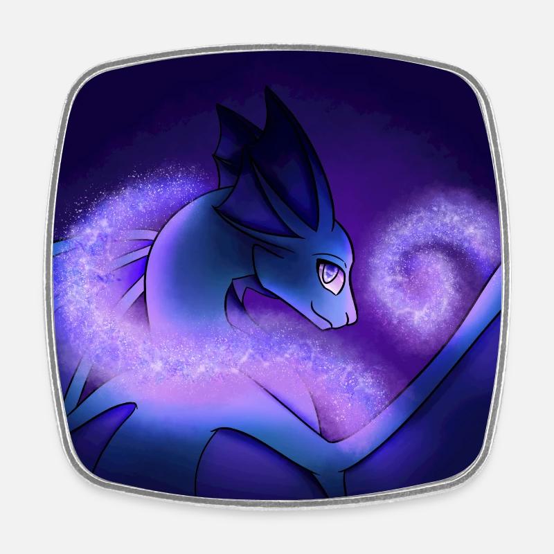 Stardust Dragon - Square fridge magnet - white
