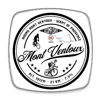 Mont Ventoux, road bike, cycling, bike - Square fridge magnet - white - Front