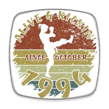 30. Geburtstag Alive and kickin since 10/1994 - Viereckiger Kühlschrankmagnet - Weiß - Vorne