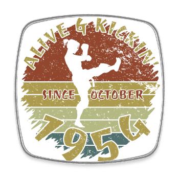 70. Geburtstag Vivant depuis 10/1954 - Magnet carré - blanc - Devant