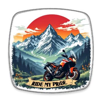 Ride my Pride #1 - Viereckiger Kühlschrankmagnet - Weiß - Vorne