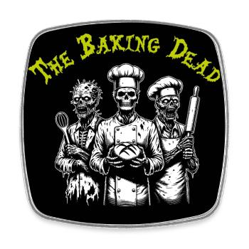 Cuisson des morts - backende Zombies - Magnet carré - blanc - Devant