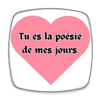 Valentine's Day Heart - Square fridge magnet - white - Front
