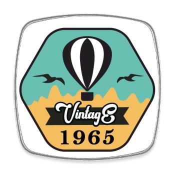 Vintage 1965 - Square fridge magnet - white - Front