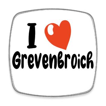 I love Grevenbroich - Viereckiger Kühlschrankmagnet - Weiß - Vorne