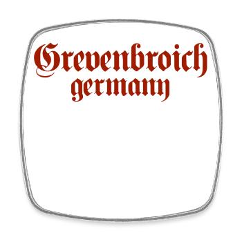Grevenbroich Mittelalter altdeutsche Schrift - Viereckiger Kühlschrankmagnet - Weiß - Vorne