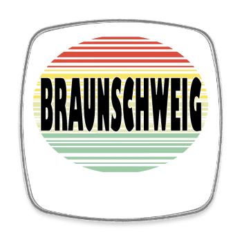 Braunschweig - Viereckiger Kühlschrankmagnet - Weiß - Vorne