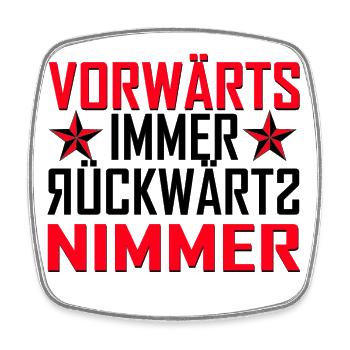 vorwärts immer - Viereckiger Kühlschrankmagnet - Weiß - Vorne